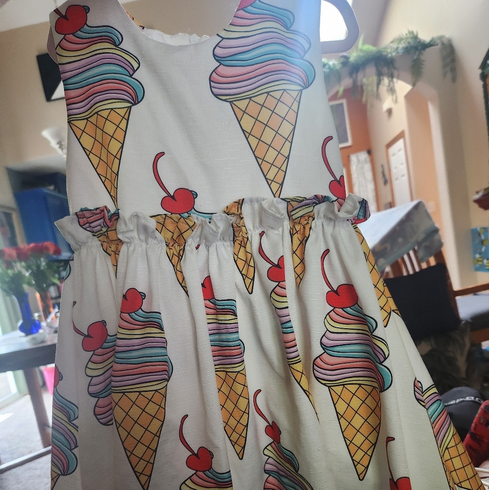 Ice Cream Cone Print Dress